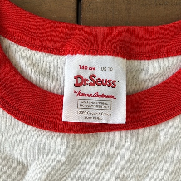 Hanna andersson Dr. Seuss Thing 1 Pajama Set - Red, Blue, White - Picture 3 of 13